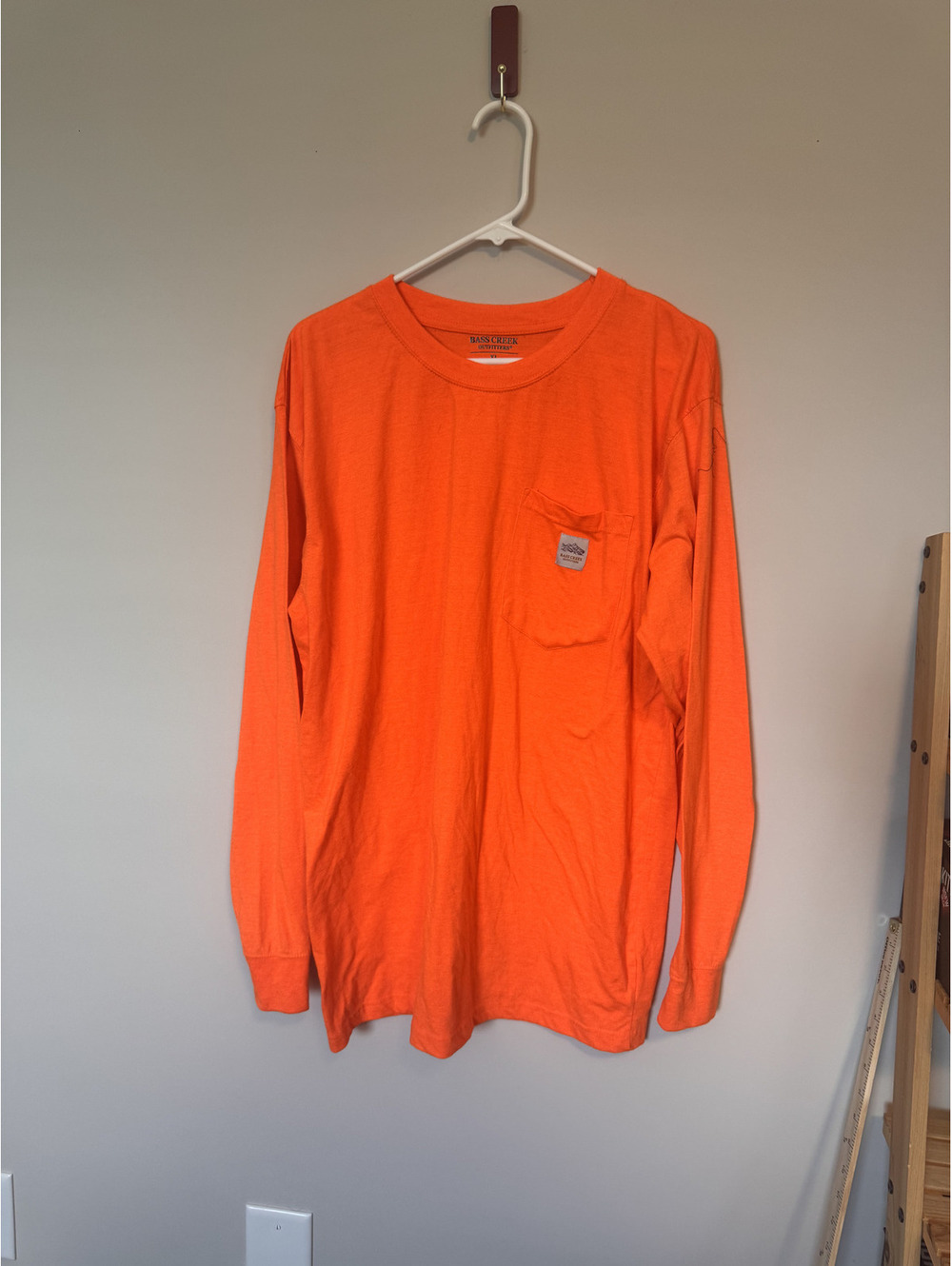 Bass Creek Outfitters Men's XL Blaze Orange Long Sleeve Pocket T-Shirt Workwear